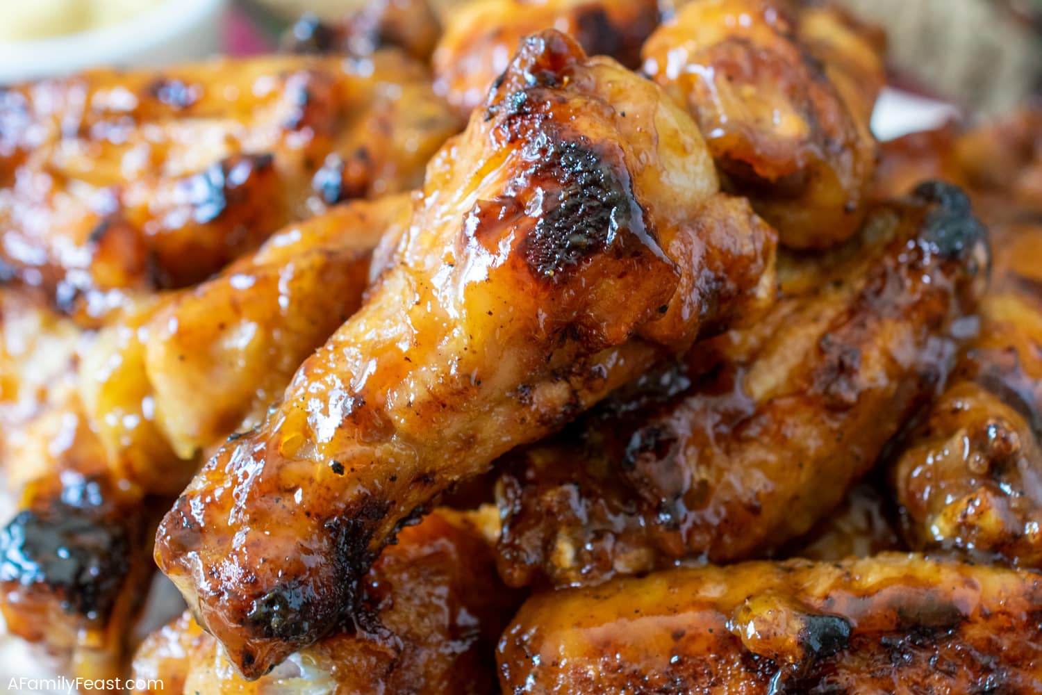 Honey Mustard Soy Glazed Chicken Wings - A Family Feast®