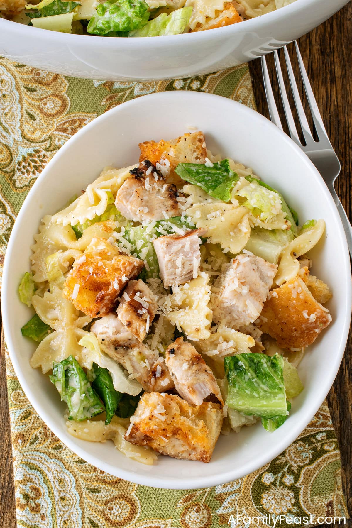 Chicken Caesar Pasta Salad - A Family Feast